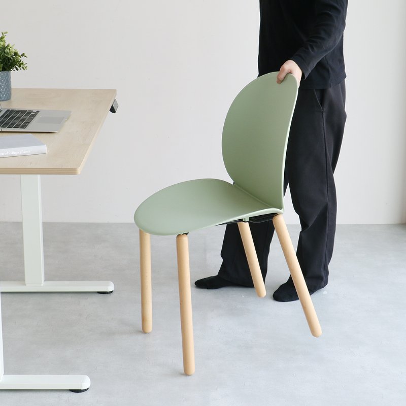 �Ծ� Chair 06 -wood- ���ե��������� �ǥ��������� �ػ� OFC-3841GR ���꡼�� ��Ω�� ��������������ꡦ����󥻥��Բġ��̳�ƻ����Υ�������Բġ�-FK-