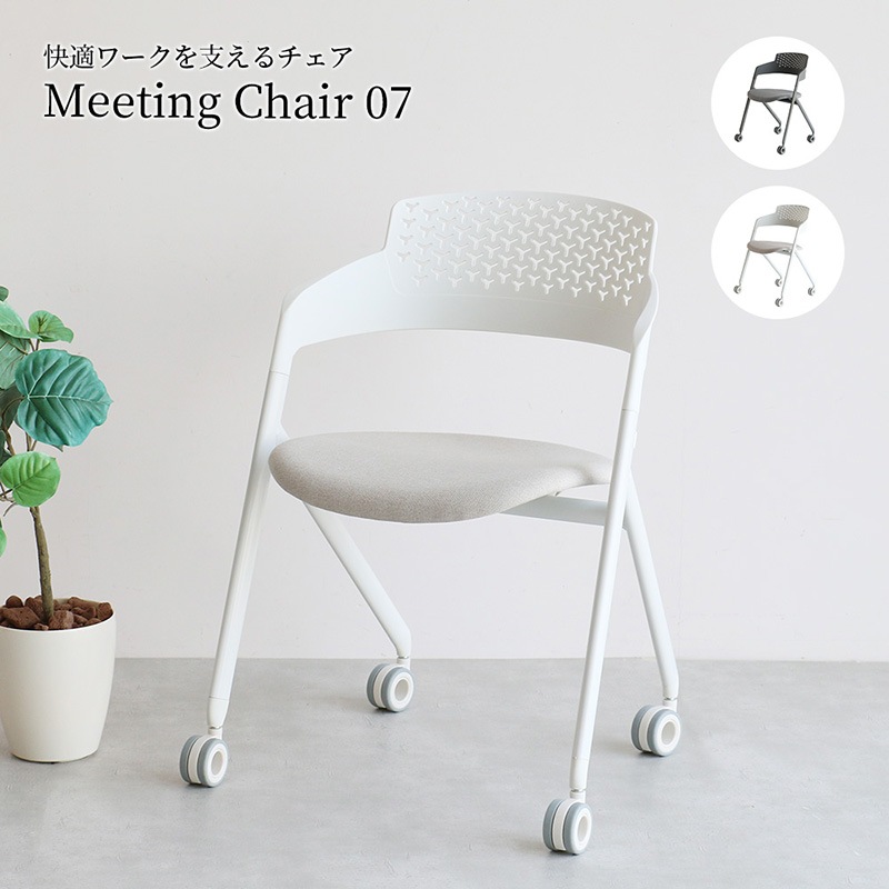 �Ծ� Meeting Chair 07 �ߡ��ƥ��󥰥����� ���ե��������� �ػ� OFC-3842WH �ۥ磻�� ������ ��������������ꡦ����󥻥��Բġ��̳�ƻ����Υ�������Բġ�-FK-