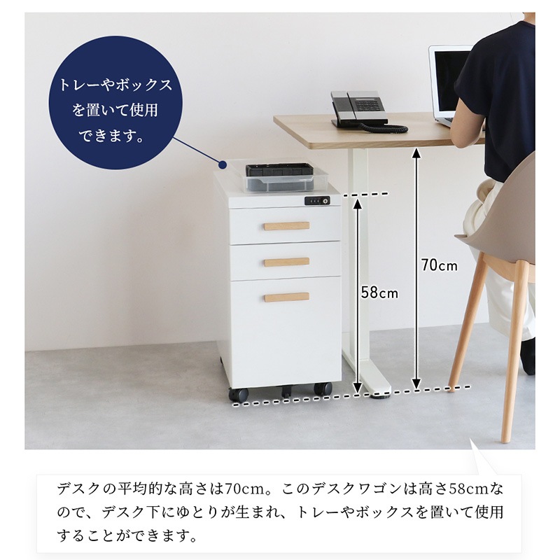 �Ծ� Desk Wagon �ǥ����若�� ���Ф����å��դ� ��30cm OFK-3759WH �ۥ磻�� ������ ��������������ꡦ����󥻥��Բġ��̳�ƻ����Υ�������Բġ�-FK-