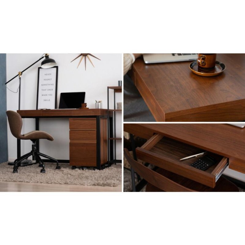 �Ծ� Walnut DeskW1100 ��������ʥåȥǥ��� ��110cm T-2546BR �֥饦�� ��Ω�� ��������������ꡦ����󥻥��Բġ��̳�ƻ����Υ�������Բġ�-FK-
