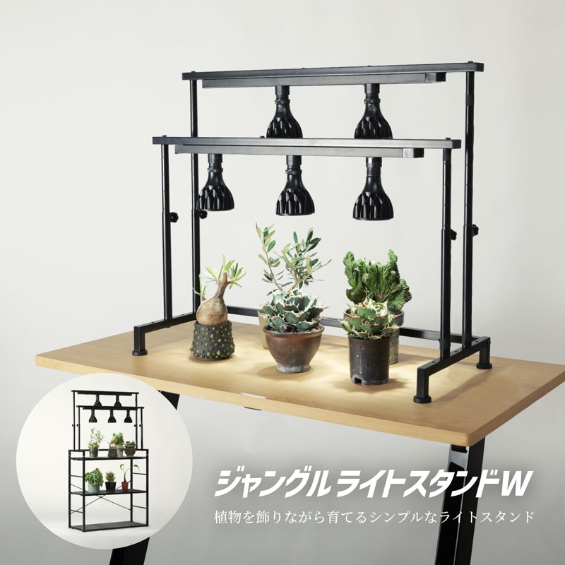 ⌘PLANTING RAINBOW⌘ライトスタンド　植物スタンド BIBIPLANTS(ビビプランツ) ジャングルライトスタンドW（ダブル）植物