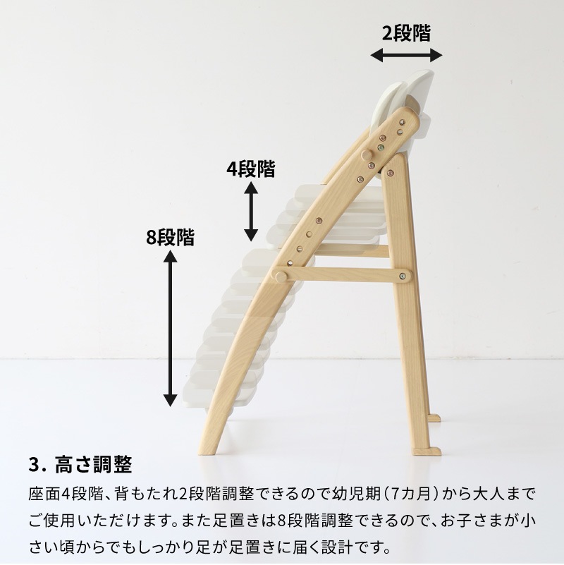 �Ծ� Folding High Chair -freddy- ��ͤޤǻȤ���ϥ������� ������ ILC-3869IV �����ܥ꡼ ��������������ꡦ����󥻥��Բġ��̳�ƻ����Υ�������Բġ�-FK-