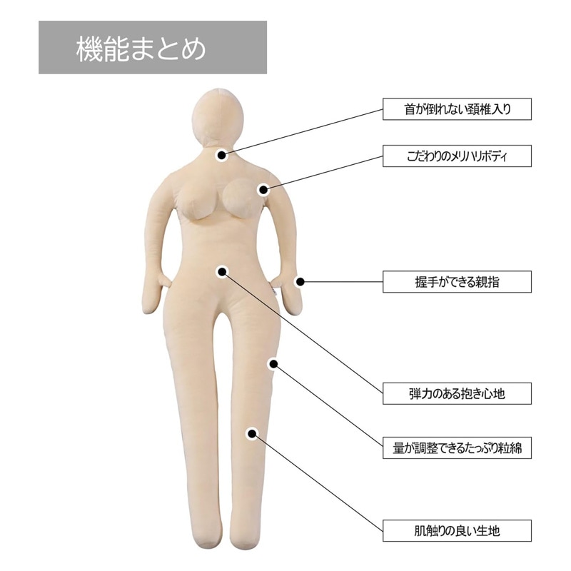 BIBILAB(ビビラボ)【ビビファボ】 等身大 女子推し抱き枕 本体 140cm
