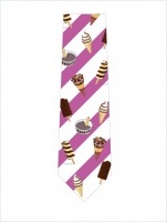 チョコアイスネクタイ（ピンクストライプ）|食べ物|食べ物/飲み物