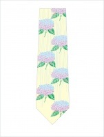 雨×紫陽花ネクタイ(黄色)