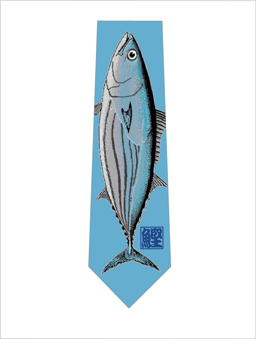 カツオネクタイ（水色） ｜おもしろネクタイ通販ショップ｜ユニーク