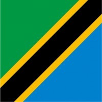 タンザニア連合共和国柄ミニタオル