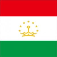 タジキスタン共和国柄ミニタオル