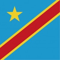 コンゴ民主共和国柄ミニタオル