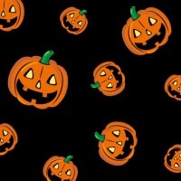 ハロウィンカボチャごろごろミニタオル
