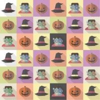 ハロウィンブロックチェックミニタオル