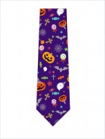 ハロウィン詰め込みネクタイ(紫)