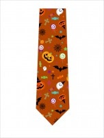 ハロウィン詰め込みネクタイ(樺色)