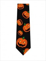ハロウィンネクタイ(カボチャごろごろ黒)