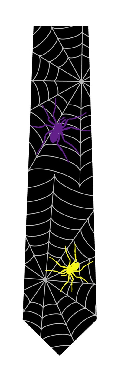 クモの巣ネクタイ（クモあり） ｜おもしろネクタイ通販ショップ