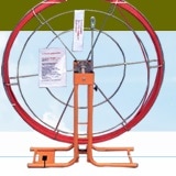 【販売終了】ケーブルガイダー用通線ロッド　φ6.3ｘ60m（両端に接続コネクタ金具付属、鋼直性FRP製）