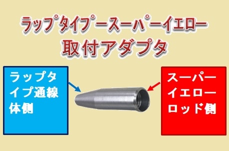 ラップタイプ-スーパーイエロー取付アダプタ→ロッドタイプ通線体　CR-RD代用品