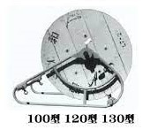 ケーブルドラムを持ち上げずに、リールスタンドにすることが可能な線出機　100型 120型 130型　ドーリョク　送料請求別途見積もり要