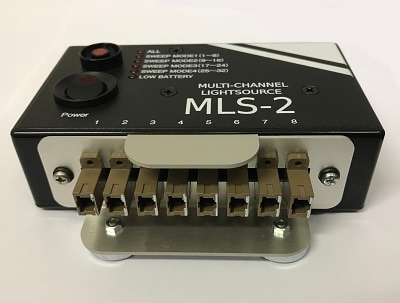 多心光ファイバ心線の断線確認や心線対照が1人作業で行えるようになる