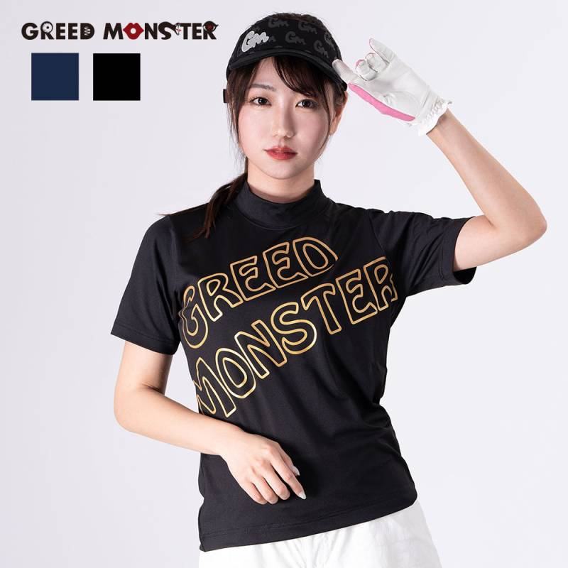 【GREED MONSTER】グリードモンスター Bordering Logo モックネックTシャツ