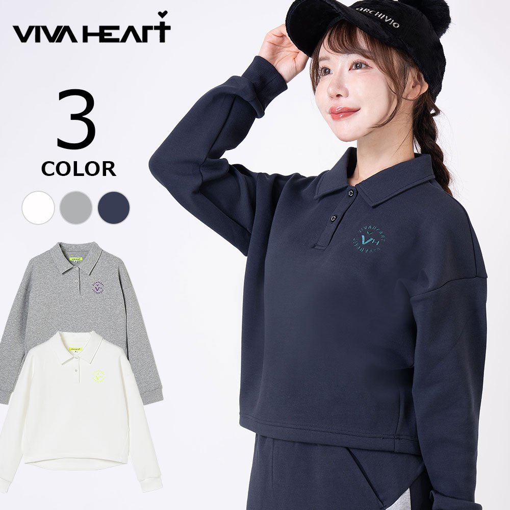 ソフトストレッチダンボール襟付きプルオーバー【VIVAHEART】