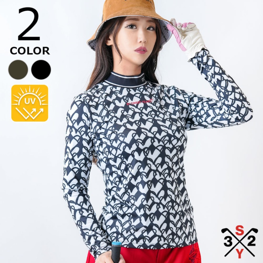 グラフィックモックネックシャツ【SY32 GOLF】
