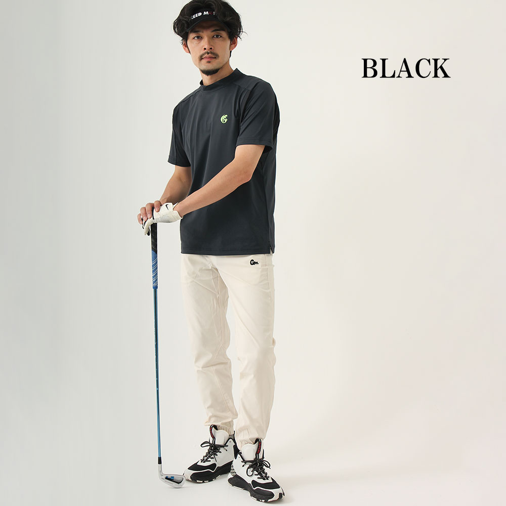 国産バックラインプリント半袖モックネックカットソー【GREED MONSTER】