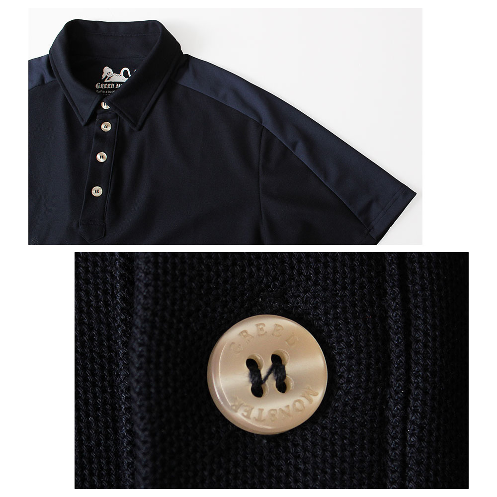 グラデーションモンスターモノグラム半袖ポロシャツ【GREED MONSTER】