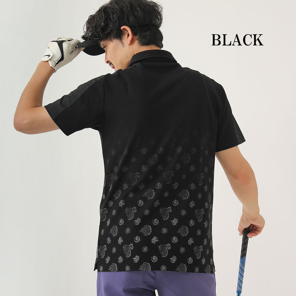 グラデーションモンスターモノグラム半袖ポロシャツ【GREED MONSTER】