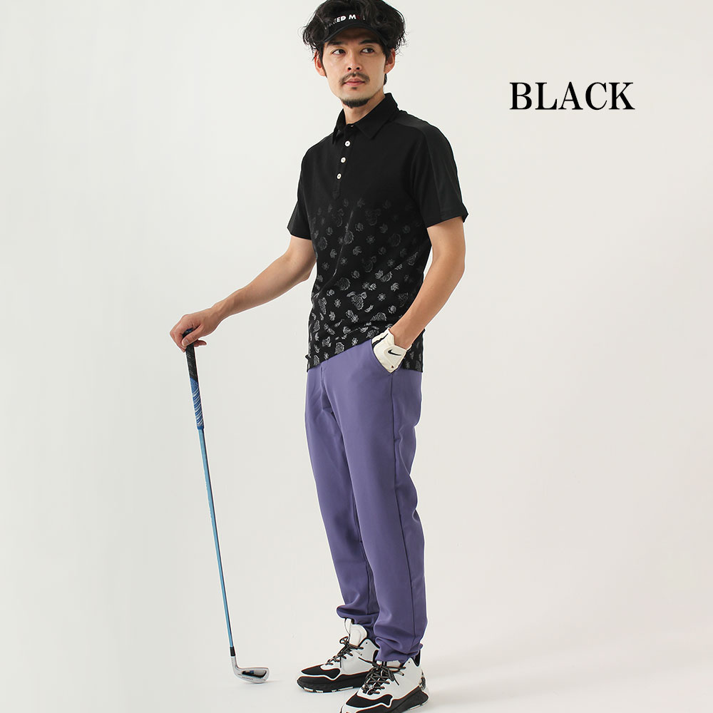 グラデーションモンスターモノグラム半袖ポロシャツ【GREED MONSTER】