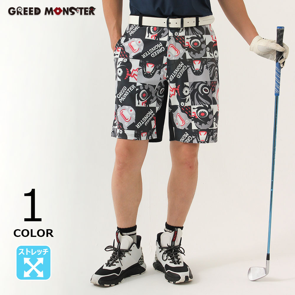 ブロックチェックモンスター切替ハーフパンツ【GREED MONSTER