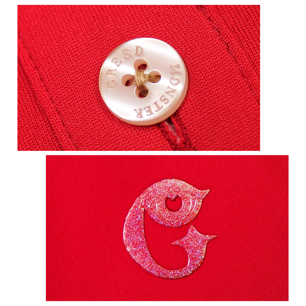 国産ショルダープリント半袖ポロシャツ【GREED MONSTER】