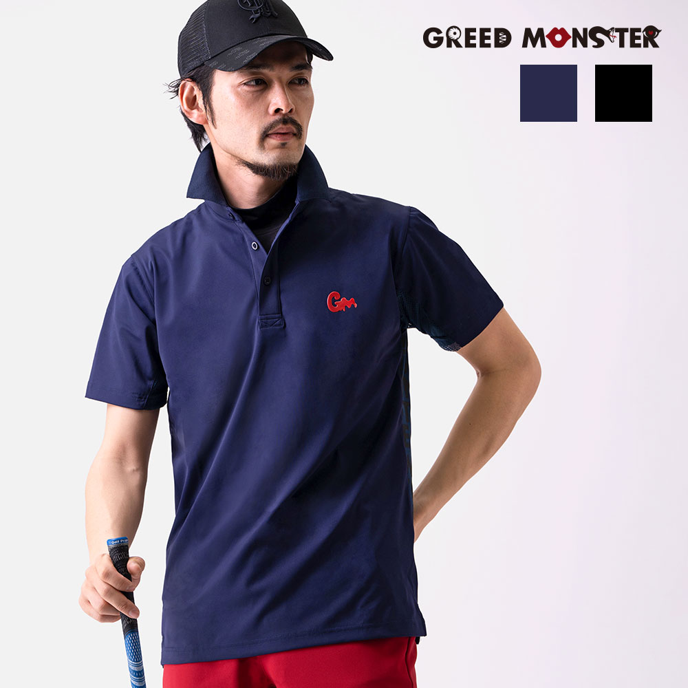 【GREED MONSTER】グリードモンスター Back body panel print ポロシャツ