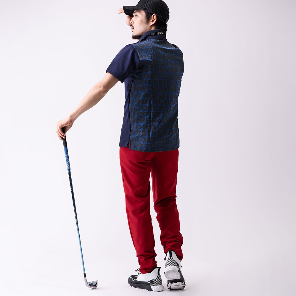 【GREED MONSTER】グリードモンスター Back body panel print ポロシャツ