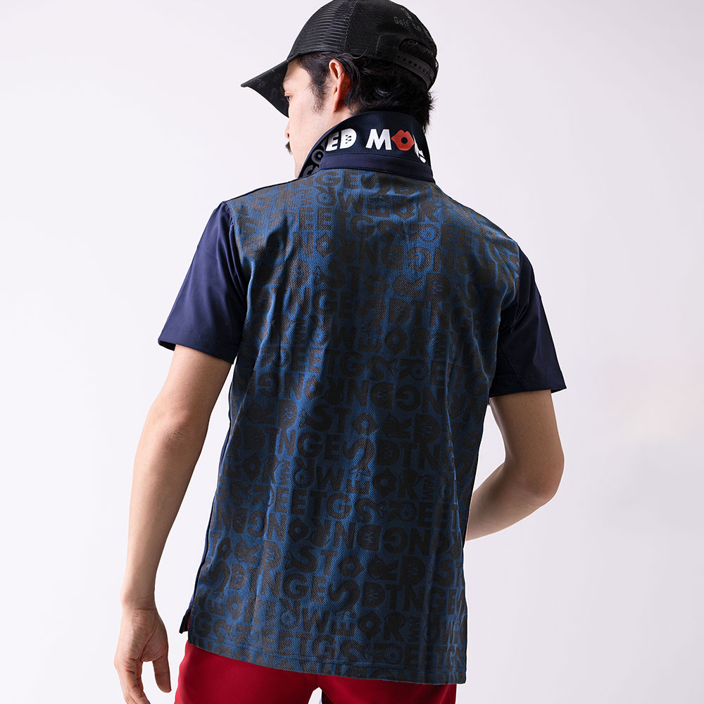 GREED MONSTER】グリードモンスター Back body panel print ポロシャツ