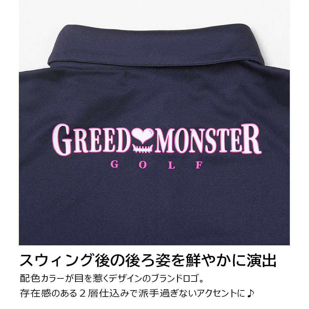 国産2層プリント半袖ポロシャツ【GREED MONSTER】