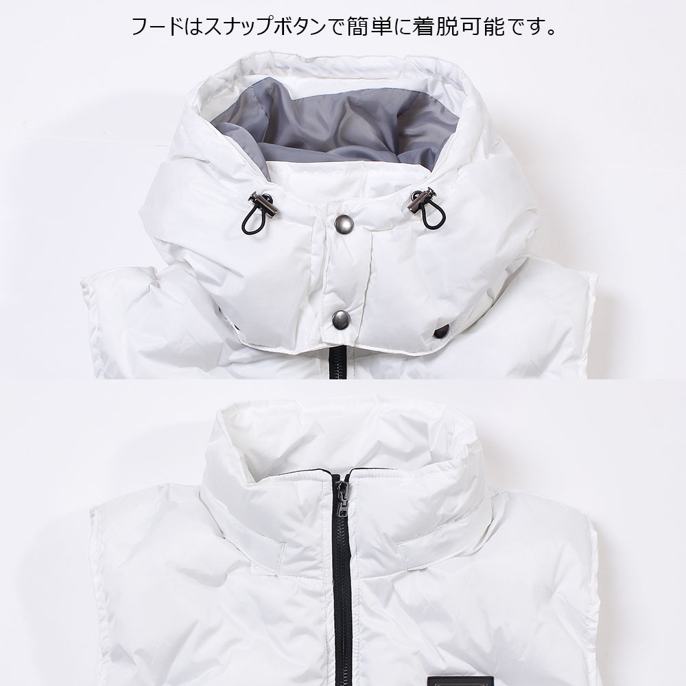 美品 G/FORE ダウンベスト メンズ Mサイズ相当 手洗い可能 SOLD}G/FORE ジーフォア MENS レイヤードロゴエンボス ダウン