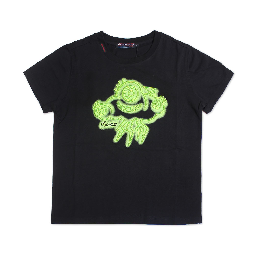 ネオンスプレー立体刺繍半袖Tシャツ【GREED MONSTER】