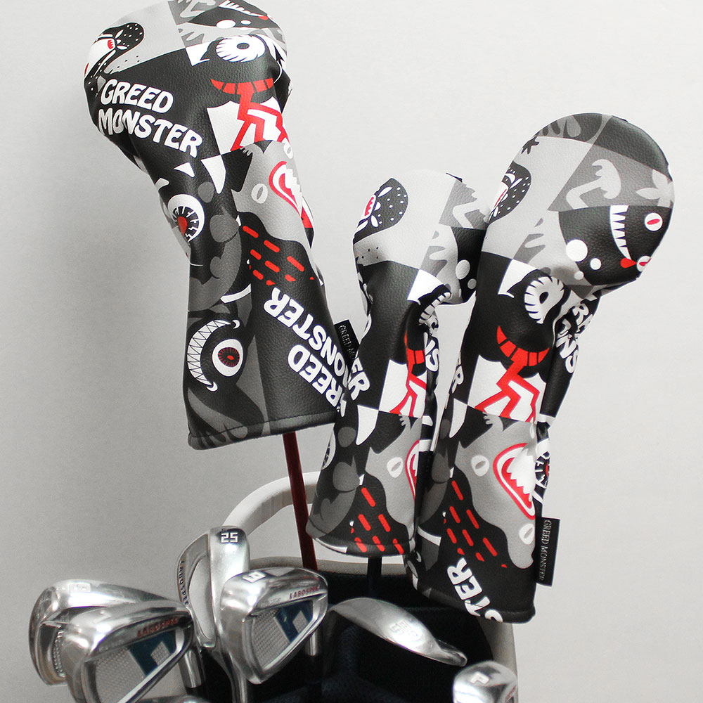 ブロックチェックモンスターヘッドカバー【GREED MONSTER】