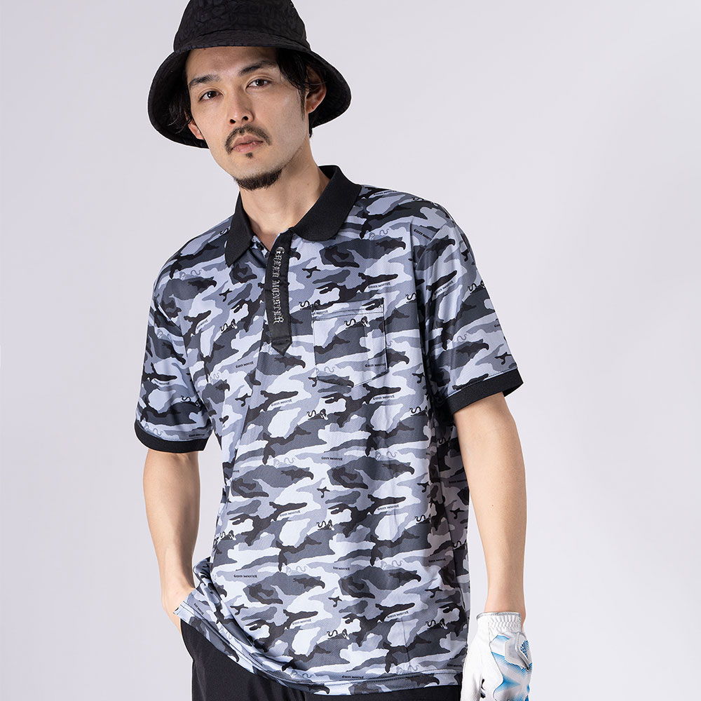 ATHERA Camouflage メッシュポロシャツ
