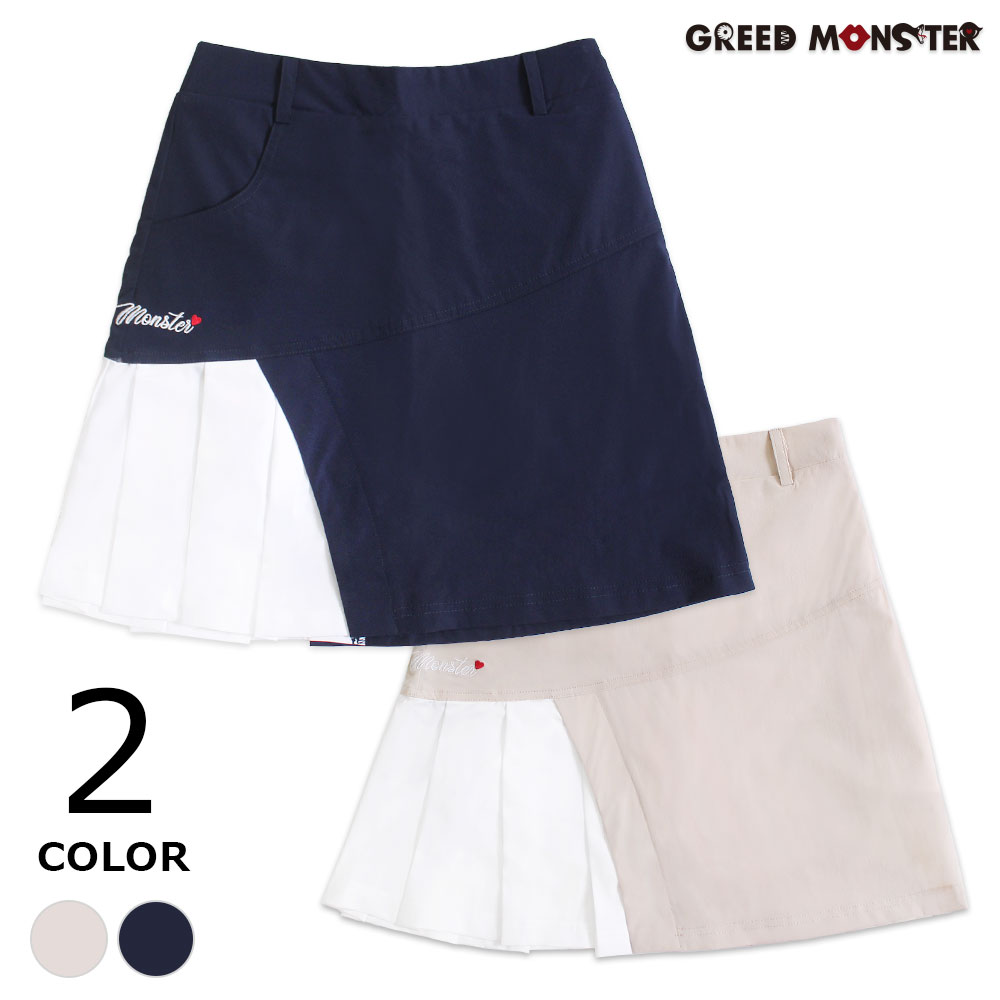アシンメトリープリーツスカート【GREED MONSTER】