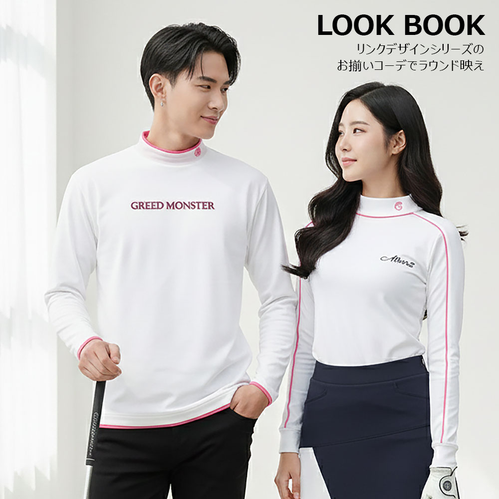 裏起毛2層プリント長袖モックネックカットソー【GREED MONSTER】