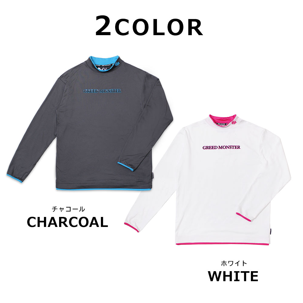 裏起毛2層プリント長袖モックネックカットソー【GREED MONSTER】