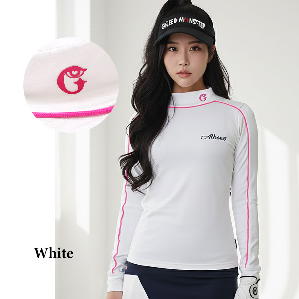 裏起毛パイピングライン長袖モックネックカットソー【GREED MONSTER】