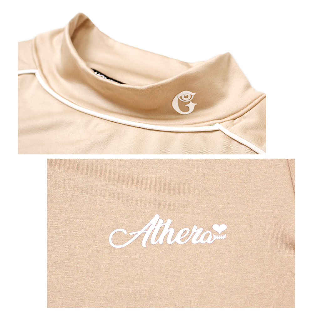 裏起毛パイピングライン長袖モックネックカットソー【GREED MONSTER】