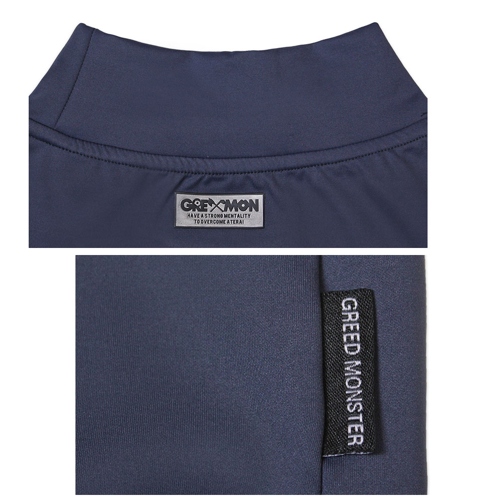 裏フリースハートロゴ長袖モックネックカットソー【GREED MONSTER】