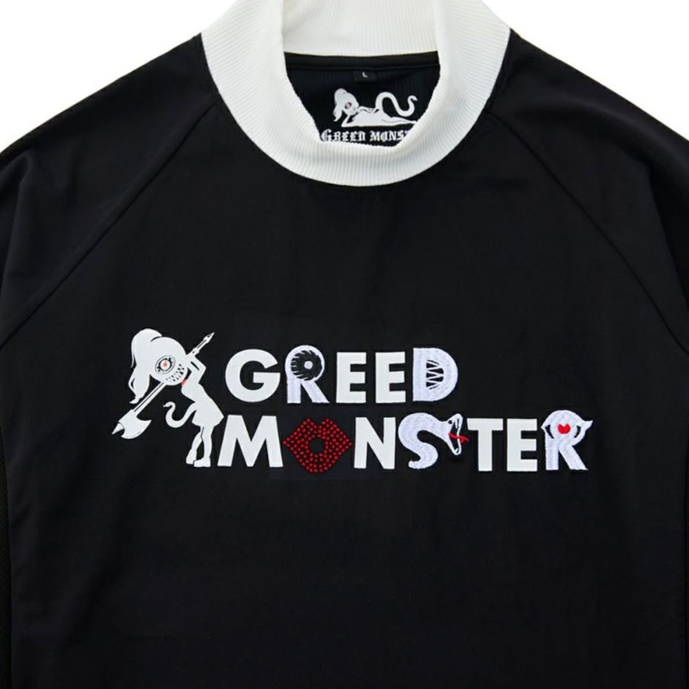 Multi pattern モックネック長袖カットソー