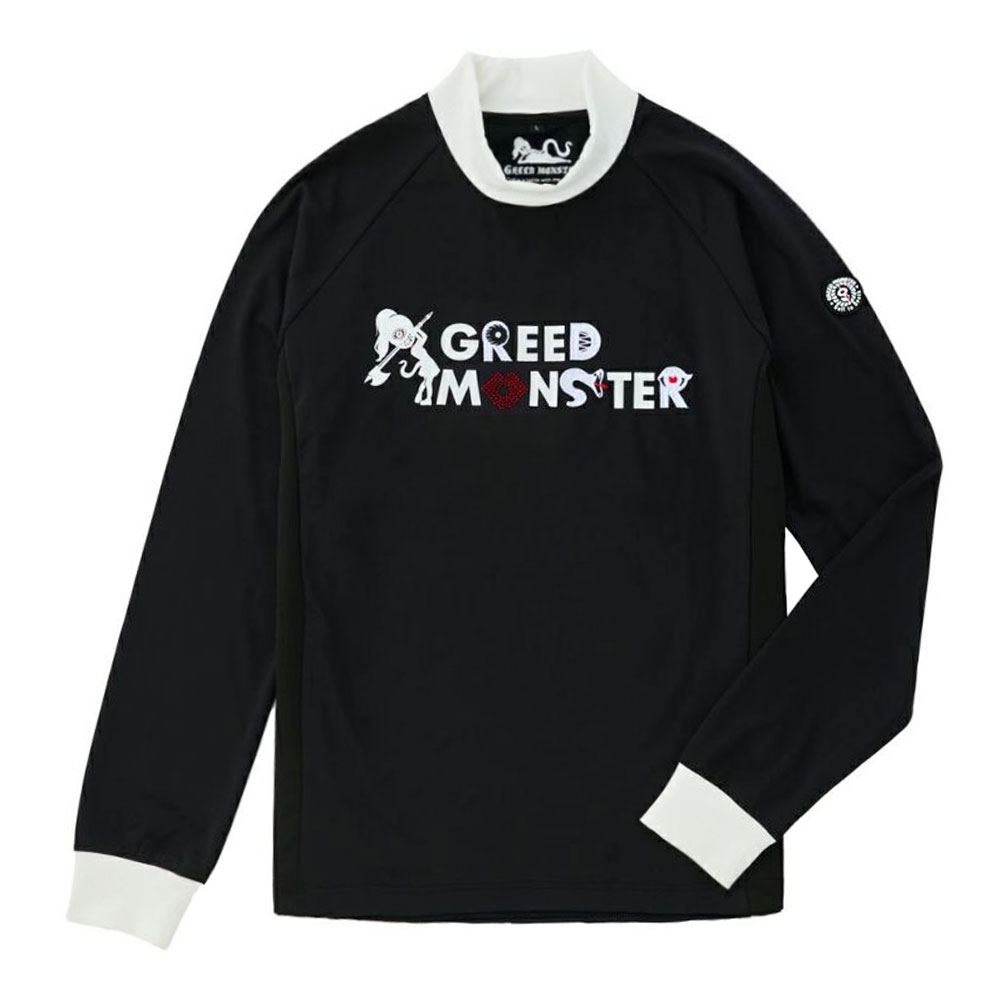 Multi pattern モックネック長袖カットソー