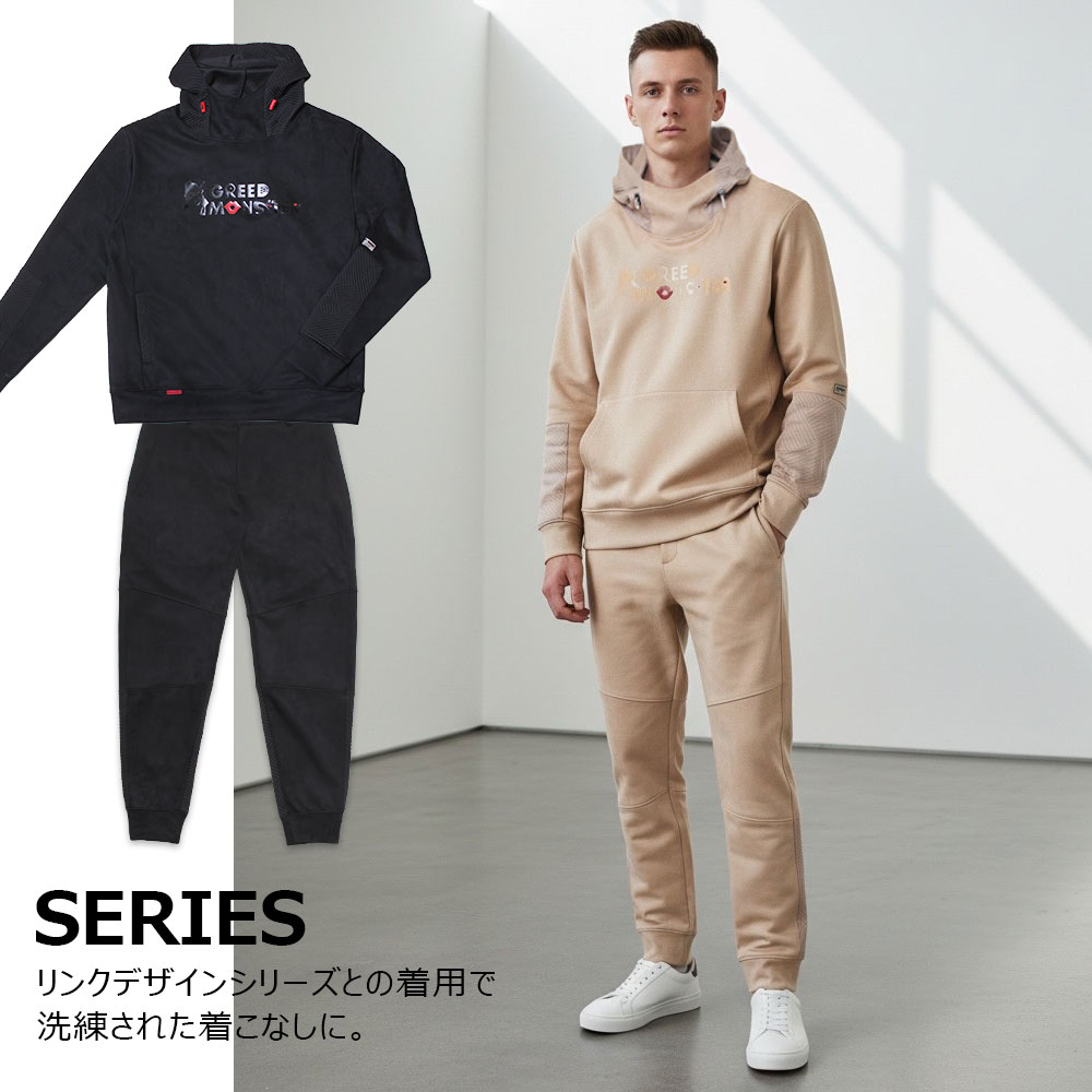 フェイクスウェードプルオーバーパーカー【GREED MONSTER】