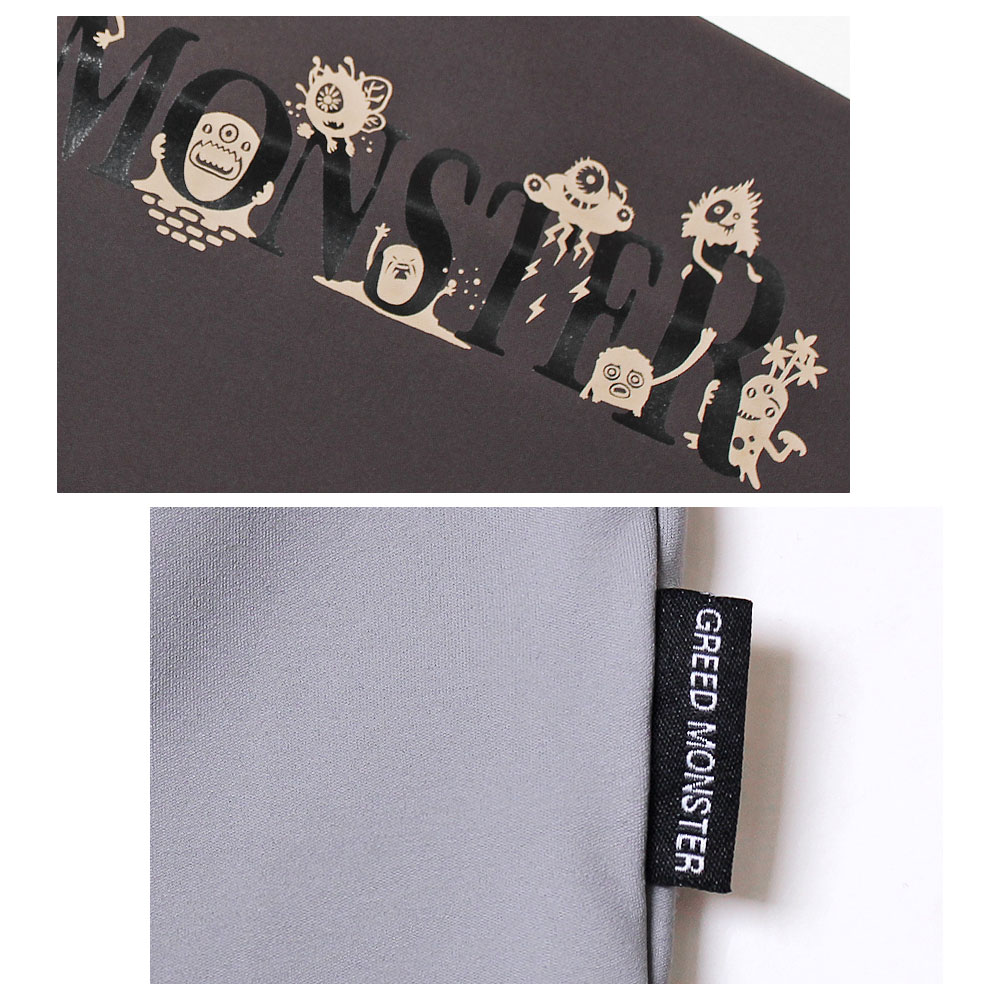 裏フリース切替長袖モックネックカットソー【GREED MONSTER】